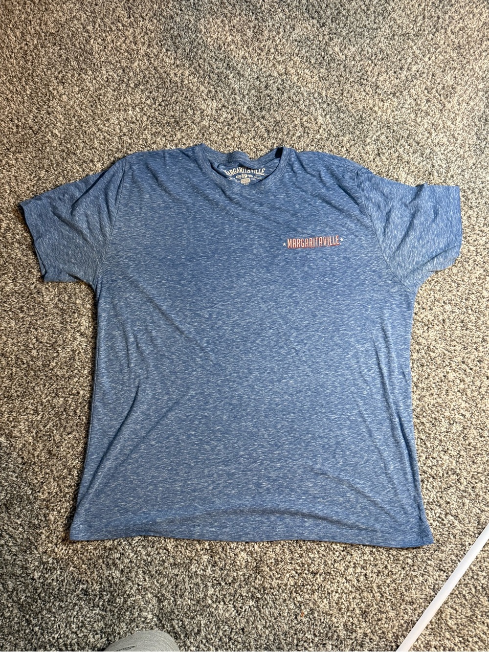 Margaritaville Blue Heather Crewneck Tee with Chest Logo